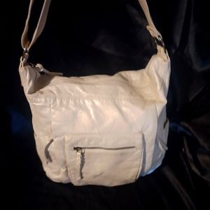 Bueno White Soft Pleather Purse